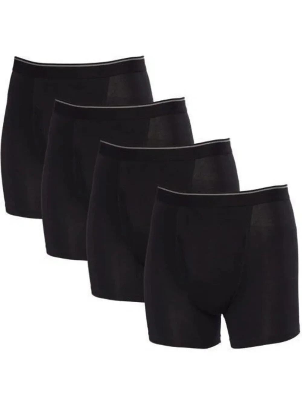 NWT Kirkland Signature Men's L Black 4-Pack Supima Cotton Boxer Briefs